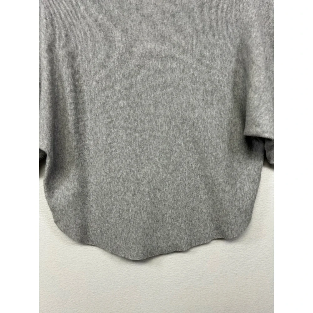 Vila Milano Minimalist Relaxed Womens Medium Gray Dolman Sleeve Pullover Sweater